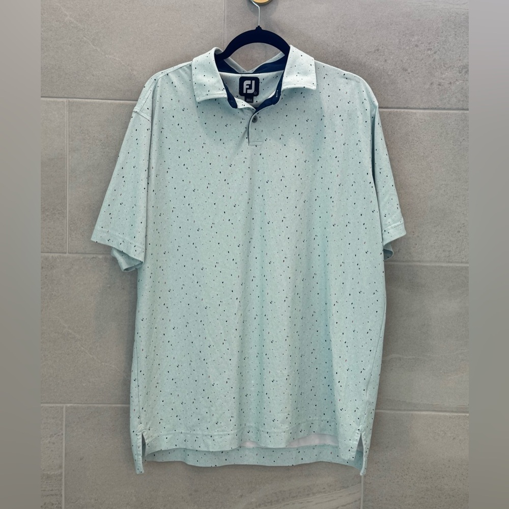 FootJoy Men's Speckled Mint Green Polo Shirt